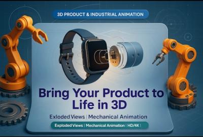 I will create 3d product animation video, 3d industrial animation, 3d product video