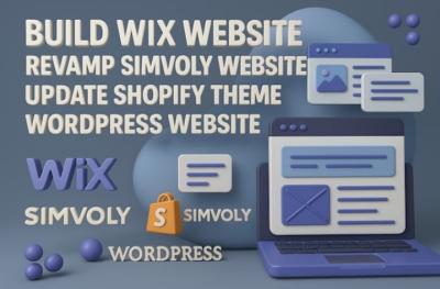 I will build Wix website, revamp Simvoly, update Shopify, WordPress