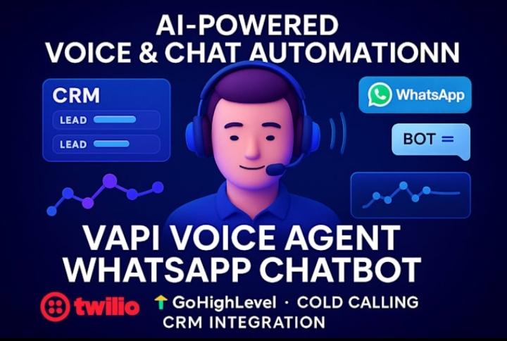 I will do VAPI AI Voice Agent N8N AI Cold Calling WhatsApp AI Chatbot Twilio GHL