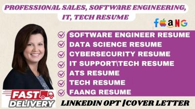 I will write sales resume, marketing resume, ATS resume, tech resume, executive resume