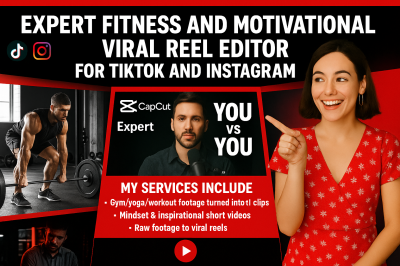 I will edit raw fitness, gym, and motivational videos for Instagram and TikTok Reels