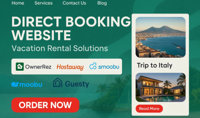I Will Create Direct Booking Website with OwnerRez, Guesty, Hostaway, VRBO, Lodgify, Smoobu