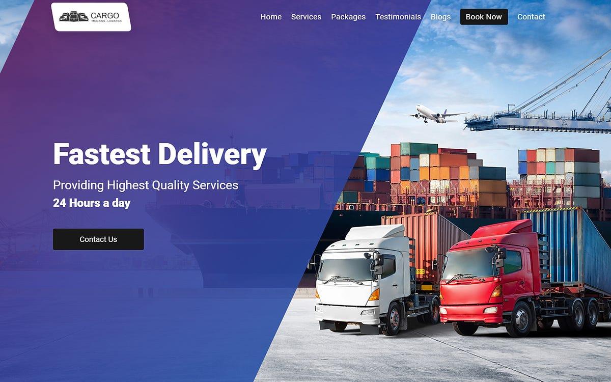 I will design cargo website for freight brokerage, courier, towing services