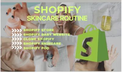 I will design skincare product Shopify store beauty store skin care Shopify website