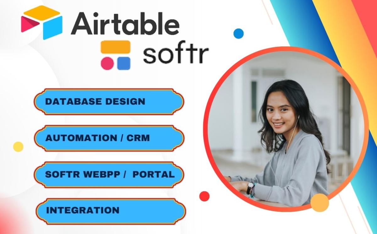 Setup Airtable Database, Softr Web App, Airtable Automation & Interface Portal Expert