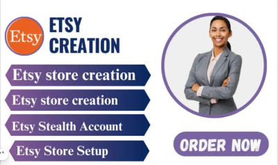 I will do Etsy store setup, Etsy seller account, Etsy listing, Etsy account creation