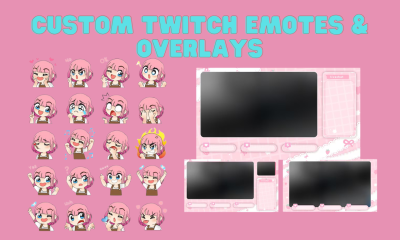 I will design cute chibi twitch emotes and custom stream overlays