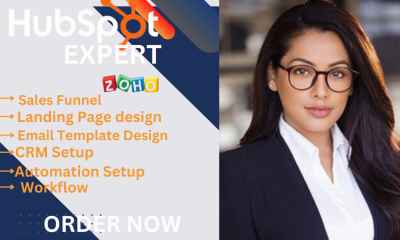 I will do landing page, sales automation, popup form email, deal tracking, notification