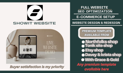 I will design a custom responsive Showit website that fits your brand