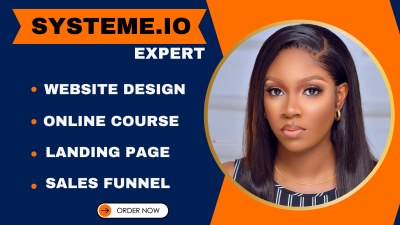 I will Systeme io Online Course, Website Redesign & Landing Page Creation