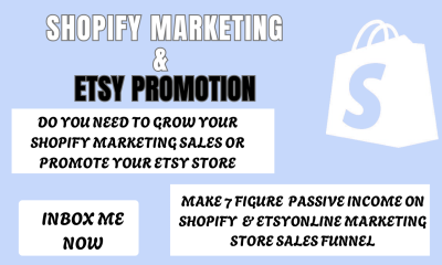 I Will Promote Etsy Shop Shopify Marketing Ecommerce Marketing Store