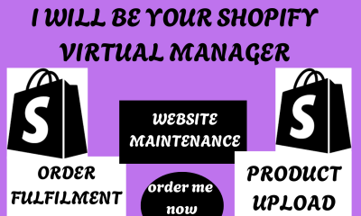 I will optimize your Shopify store as your virtual assistant and manager