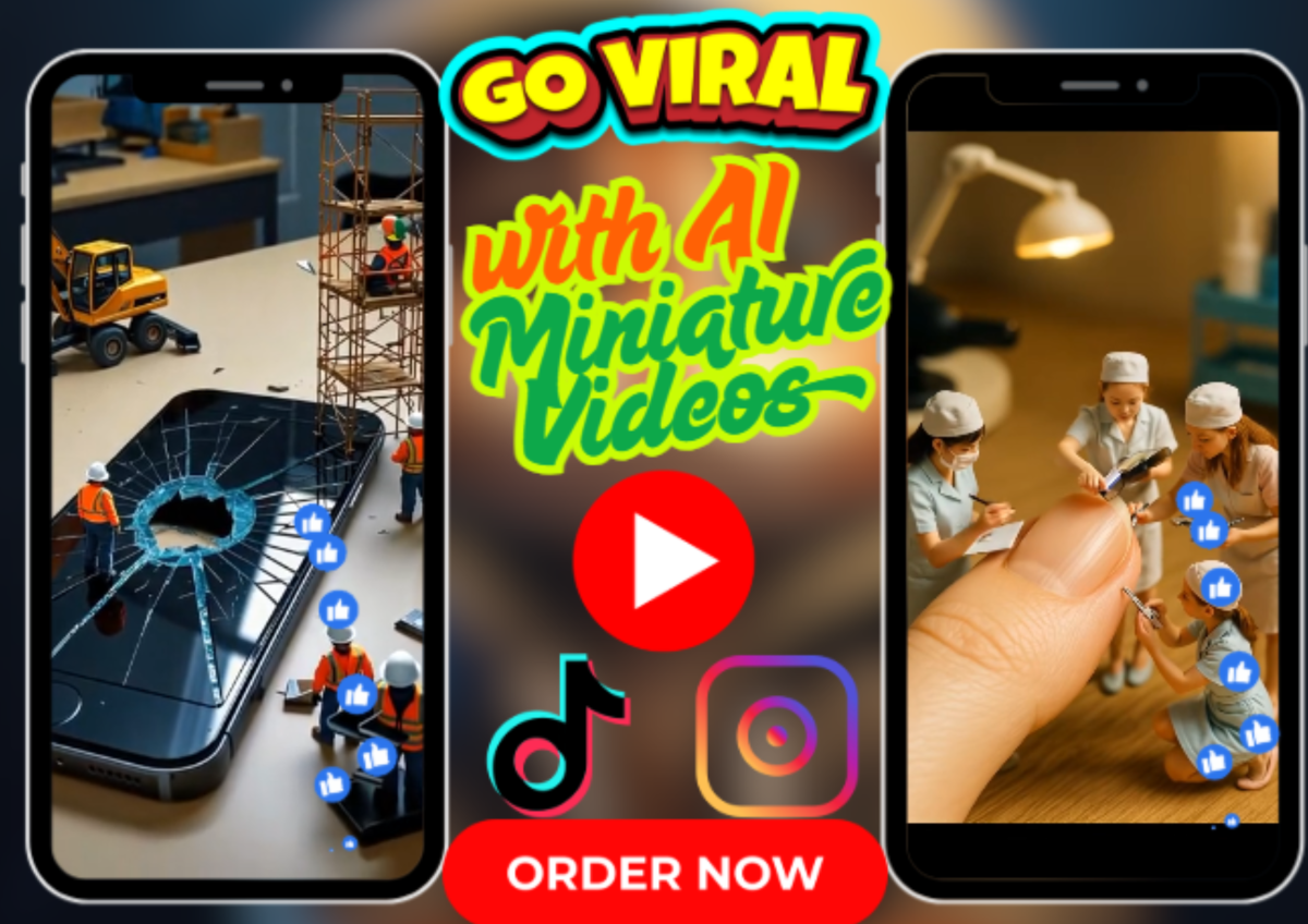 I will do viral AI miniworkers video, AI product videos, AI miniature worker, AI minichef