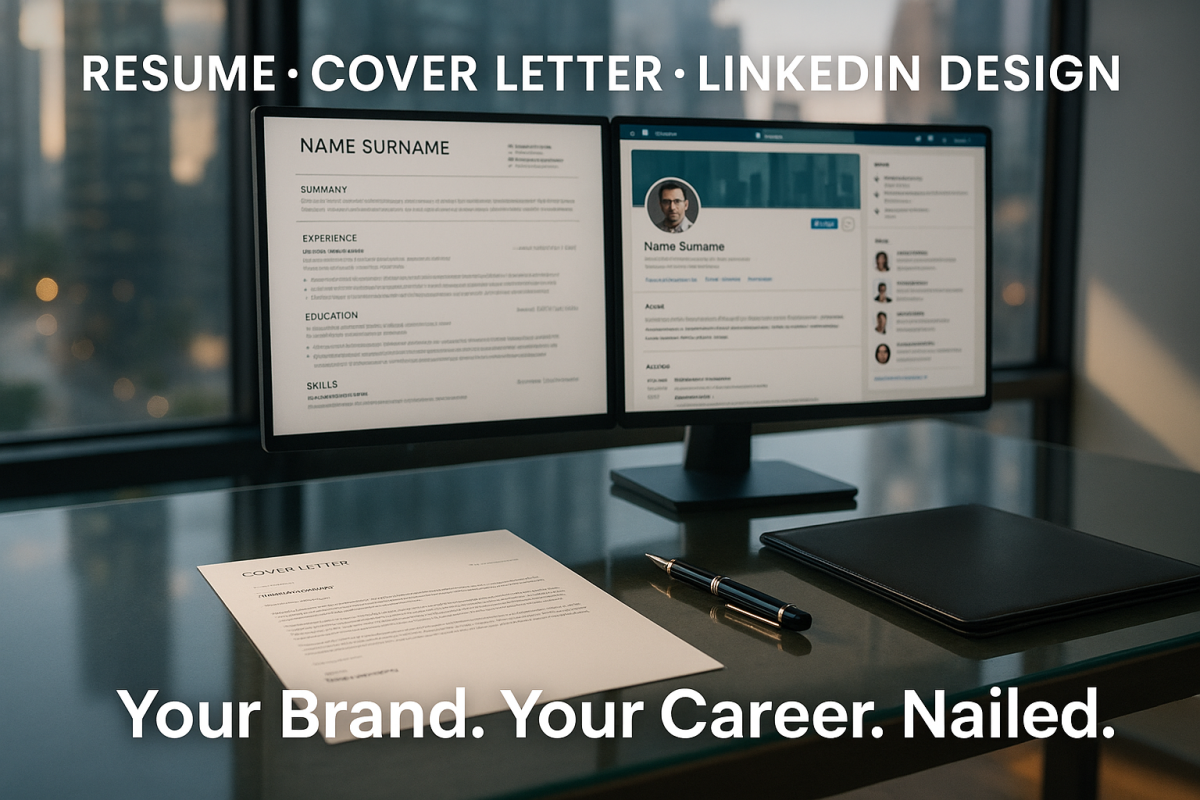 I will design, write ATS resume, cover letter, LinkedIn banner, optimization, Lebenslauf, CV