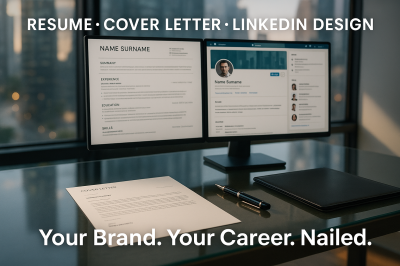 I will design, write ATS resume, cover letter, LinkedIn banner, optimization, Lebenslauf, CV