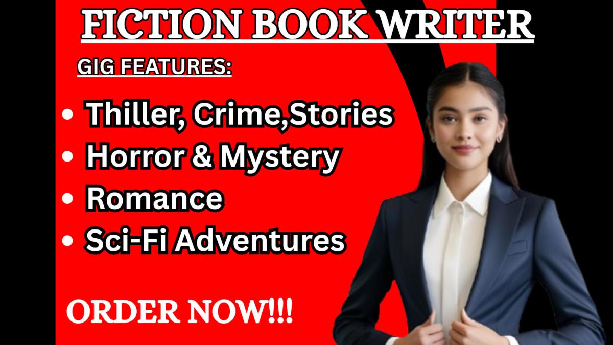 I will ghostwrite fiction ebook, crime story, thriller, horror story