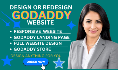 I will design or redesign GoDaddy website | Business & eCommerce