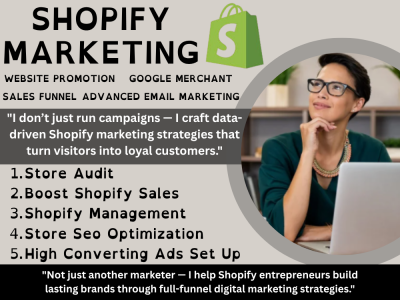 Boost Your Shopify Store Sales, Shopify Dropshipping Marketing & Website Promotion