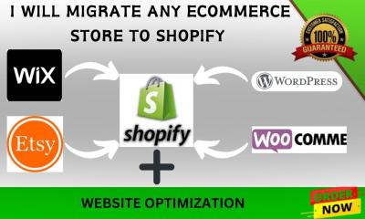 I Will Migrate WordPress WooCommerce Wix Store to Shopify