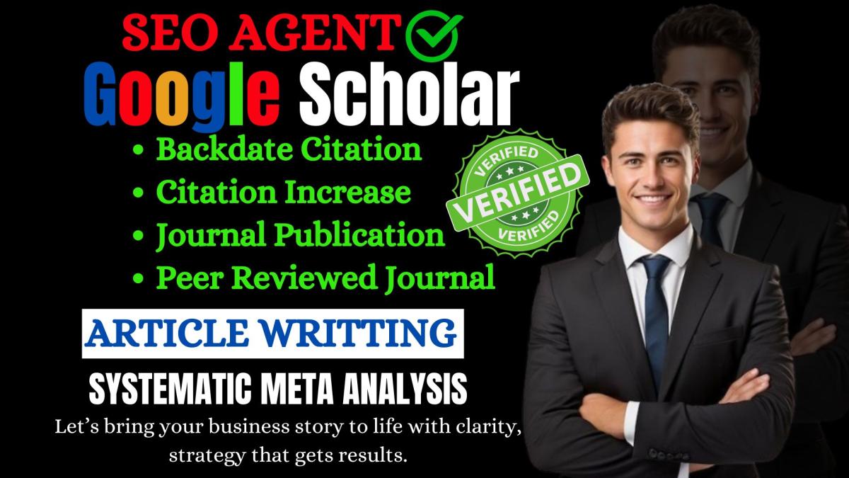 I Will Backlink Write & Publish Article in Peer Reviewed Google Scholar Indexed Journal