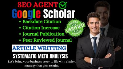 I Will Backlink Write & Publish Article in Peer Reviewed Google Scholar Indexed Journal