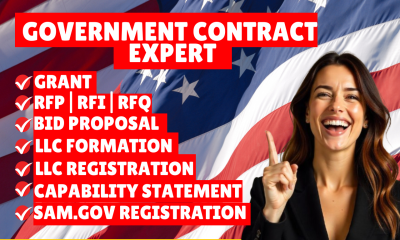 Bid Proposal, RFP, RFQ, Resume & Government Contract Research Services