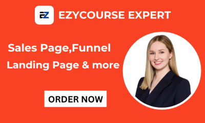 I will design EzyCourse Website, Thinkific, Unbounce Landing Page, Showit, Systeme.io