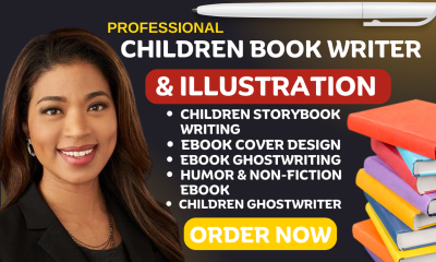 I will be your children book ghostwriter, children story book writer, do kid book cover