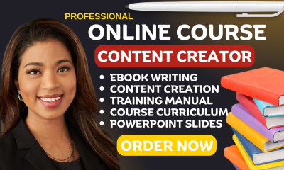 I Will Create Ebook, Online Course, Course Creation and Course Curriculum on Thinkific