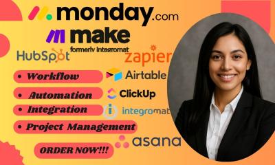 I will automate & integrate Monday CRM, ClickUp, Asana, Trello, Monday.com, Notion template