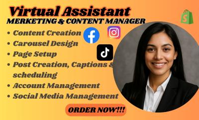 I will be social media branding content design reel carousel graphic tiktok instagram