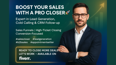 I Will Be an Expert Sales Closer, B2B Lead Generation, Cold Calling & Appointment Setting