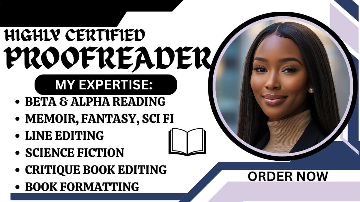 I will proofread and edit poetry, fantasy, memoir, fiction developmental book editor
