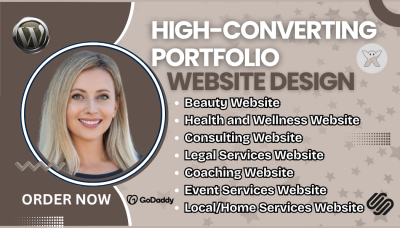 I Will Set Up Responsive Portfolio Website Using Wix, WordPress, Squarespace, GoDaddy