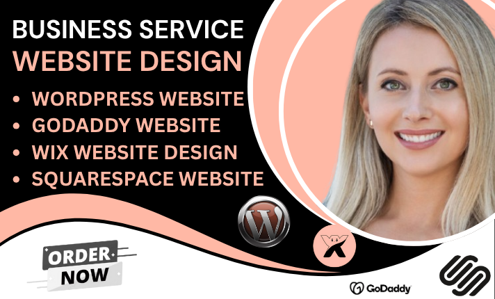 I Will Develop Service Website Using WordPress, Wix, GoDaddy, Squarespace