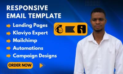 I will design email campaign Mailchimp, Klaviyo, Omnisend newsletter