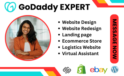 I will be your GoDaddy Website Design, GoDaddy Website Redesign & GoDaddy AIRO Expert