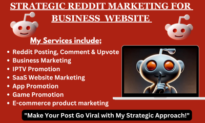 I will do Reddit post for Amazon website, IPTV, crypto, eCommerce, AI app, business, product