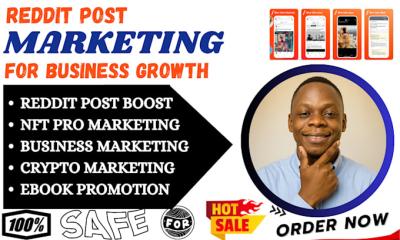 I will do Reddit post comment for crypto NFT ebook ecommerce business website growth