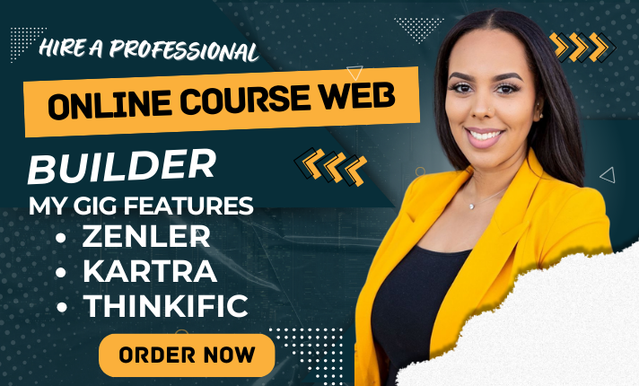 I will build Zenler Kajabi Podia Thinkific Online Course Website Setup & Sales Funnel