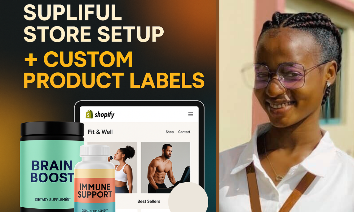 I will design Supfulful product labels, upload products, and build your Supfulful Shopify