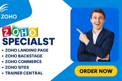 I will design websites with Zoho Sites