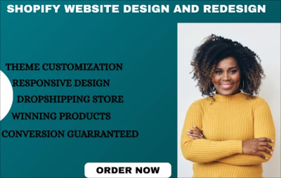 I will do Shopify website redesign, Shopify website design