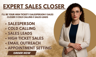 I will be your high ticket salesperson salescloser cold calling sales leads