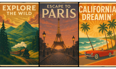 I will vintage poster retro illustration vintage flyer movie poster travel music poster