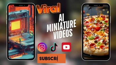 I will create viral AI miniature videos AI miniworkers AI minichef AI product videos