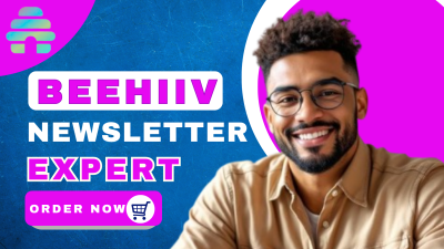 I will set up Beehiiv account, design Beehiive AI newsletter template, and create Beehiive landing page