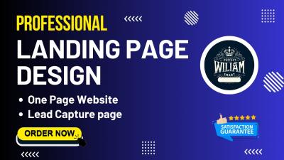 I Will Design Landing Page, Lead Capture Page, One Page Website, WordPress Website