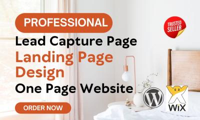 I Will Lead Capture Page & One Page Website Design in WordPress with Elementor Landing Page