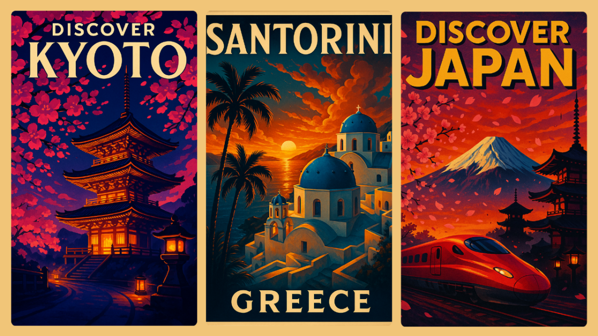 I will design retro travel poster game poster movie poster music poster comic artwork